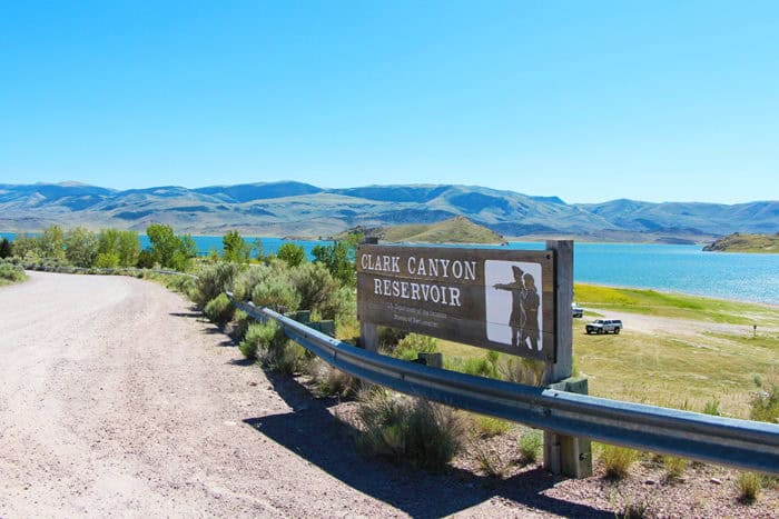 Turn left at the Clark Canyon Reservoir sign just off the I-15 to reach Beaverhead Campground.