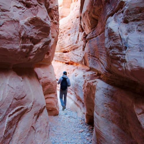 Slot Canyon White Dome Trail, Valley of Fire State Park, Nevada.
