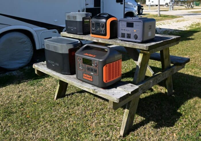 different types and sizes of portable power station solar generators for rv camping and boondocking