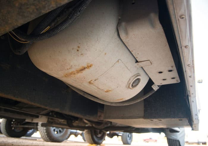 ASME propane tank mounted underneath an RV there is no recertification required for this tank