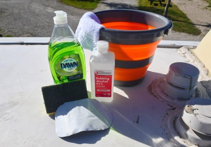 cleaning and prep supplies needed for rv rubber roof repair