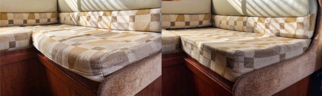 rv cushions foam replacement before and after with high density foam bought online