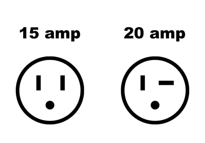 15 amp and 20 amp rv plugs that can be plugged into a house or garage outlet
