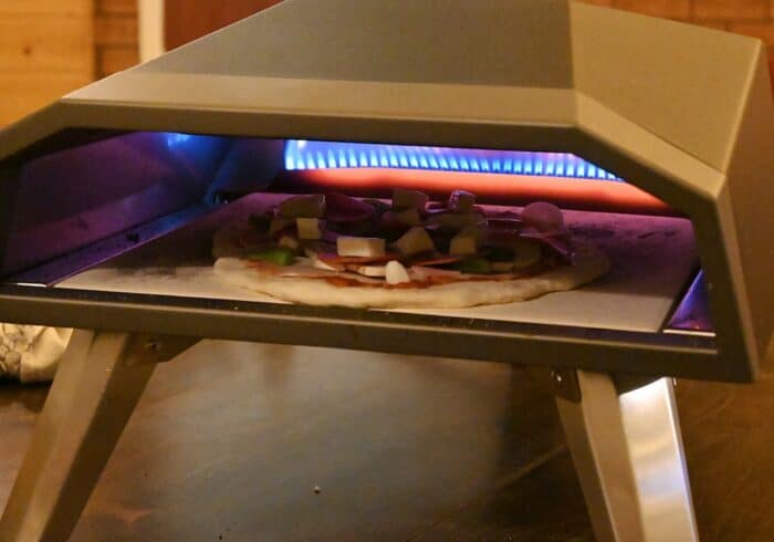 10 inch pizza in the 12 inch propane outdoor vevor pizza oven