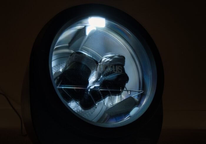 uv sterlization light inside the Morus portable dryer