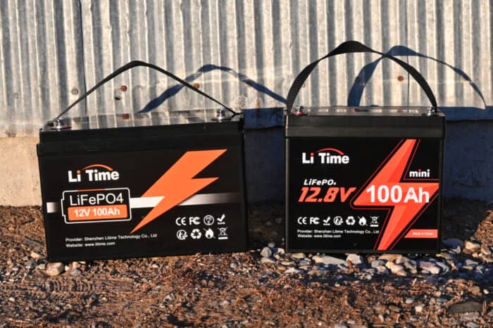 litime 100ah battery next to 100ah Mini