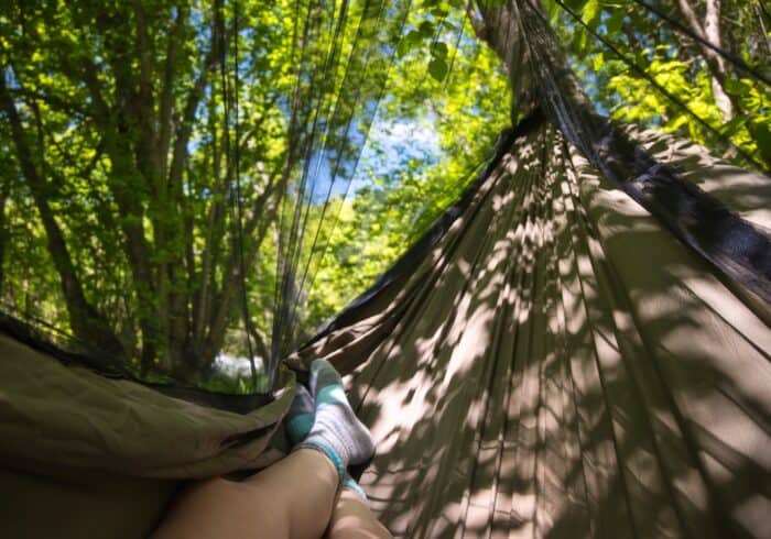 inside the onewind northers zippered double hammock
