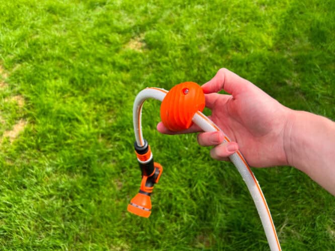 orange ball that sets the length