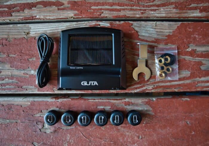 guta rv tire pressure monitoring system with solar monitor included accessories