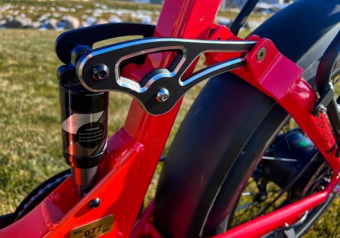 horst link full suspension system on the HeyBike Horizon folding electric bike