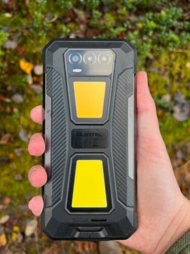 Dual camping lights on the Oukitel WP58 Pro