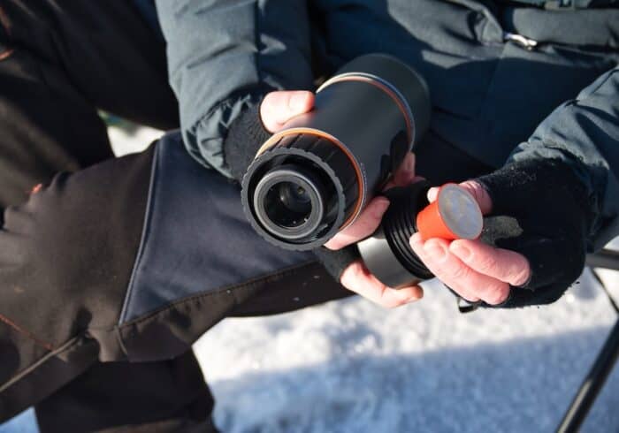 Nespresso pods brewing chamber for the Conqueco portable espresso maker