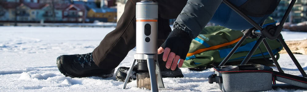 Close-up of CONQUECO portable coffee maker aluminum alloy body