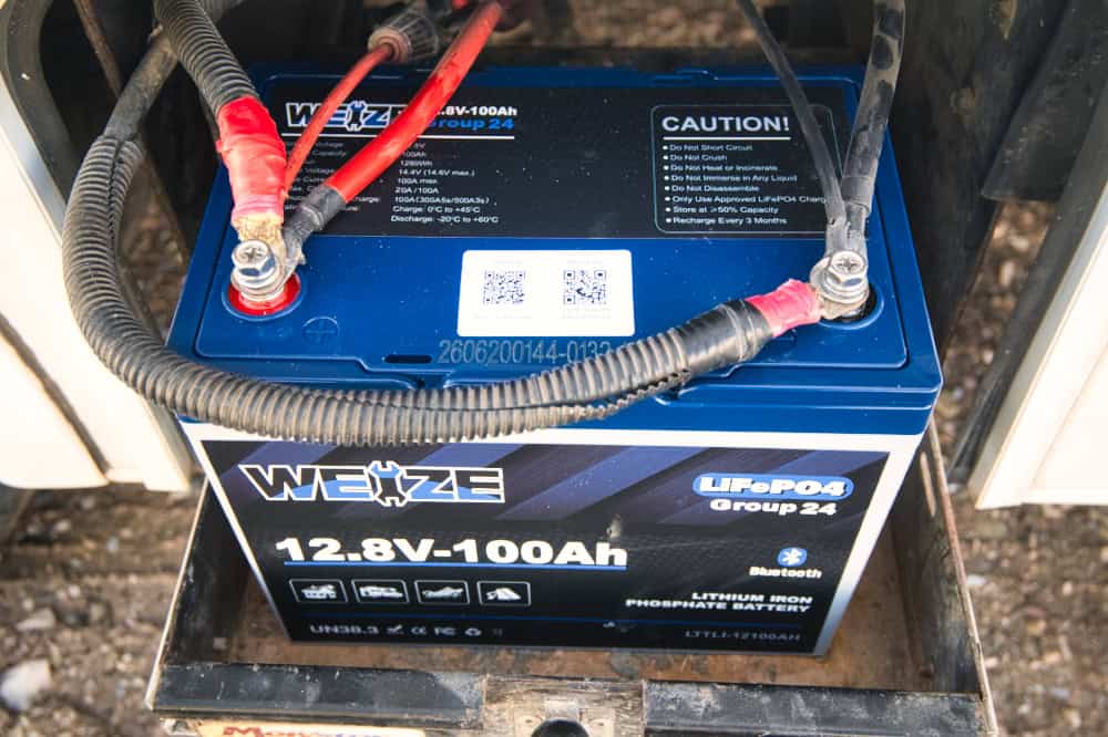 Weize lithium battery used as house battery in RV