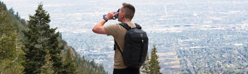 Kuhl backpack on a hike