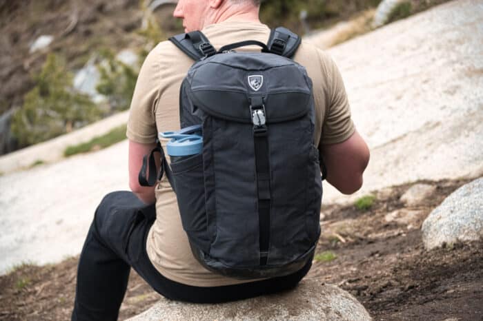Kuhl Eskape 20 Kanvas backpack worn by Jens